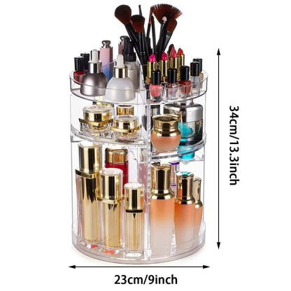 Rotating Crystal Makeup Organizer